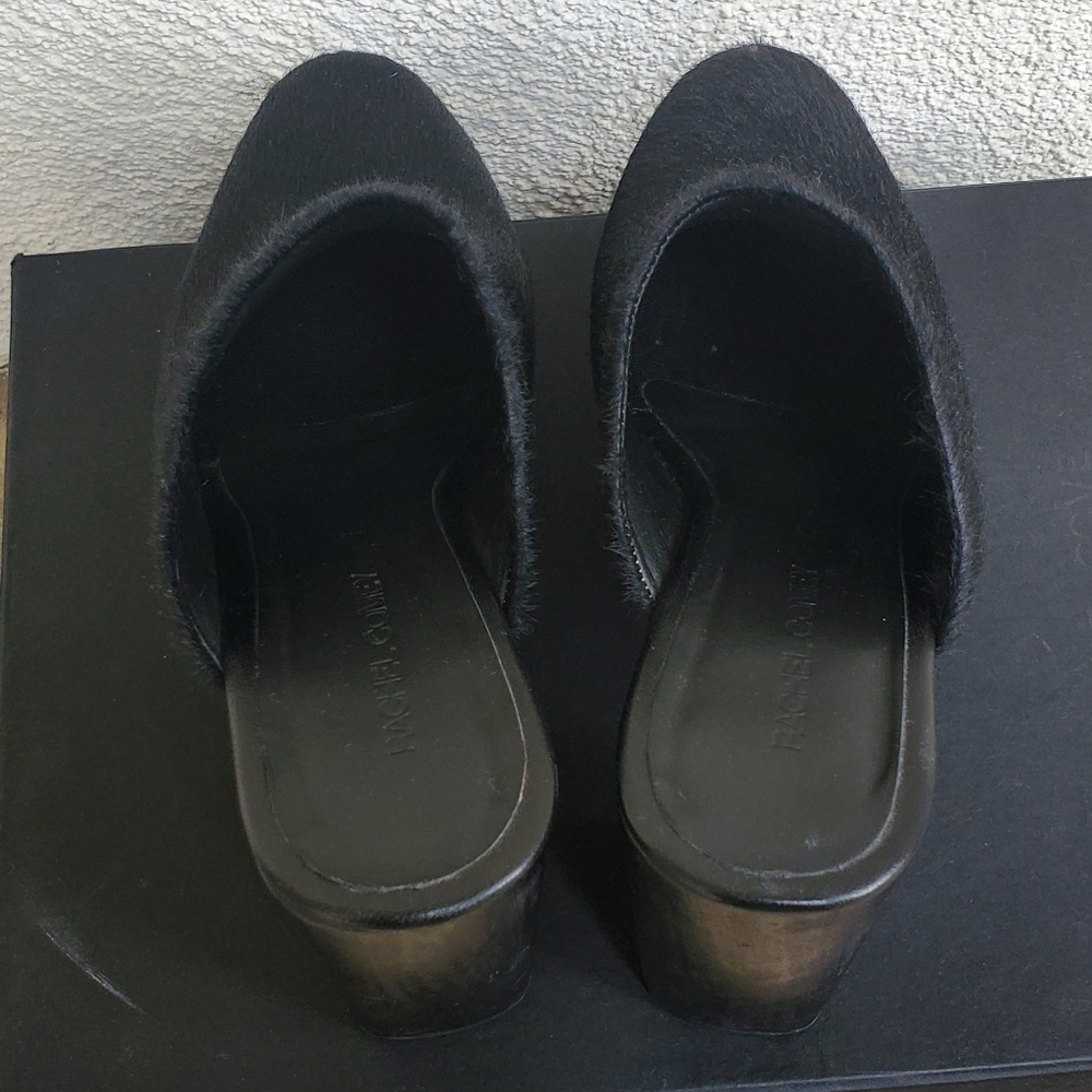 Rachel Comey calf hair clogs